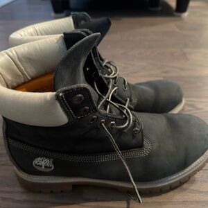 Timberland Men's Black and Cream Boots